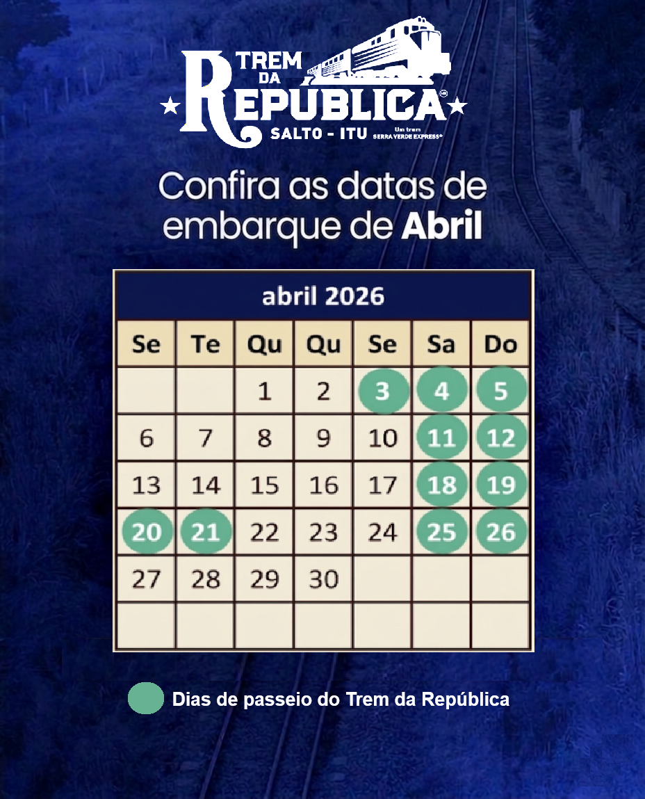 Abril é tempo de viver boas memórias: feriados, turismo ferroviário e momentos em família no interior de São Paulo